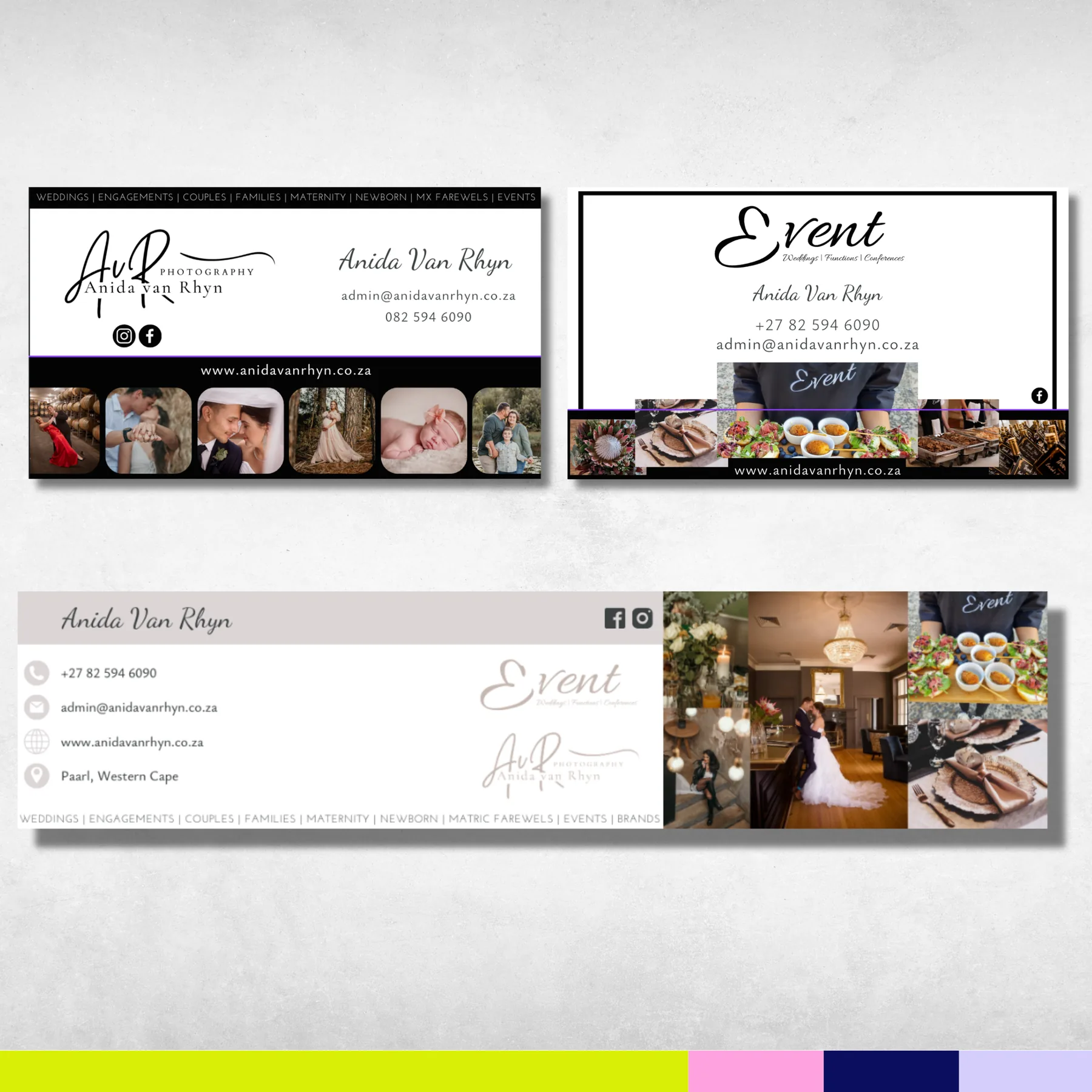 Anida van Rhyn Photography and Event stationery design
