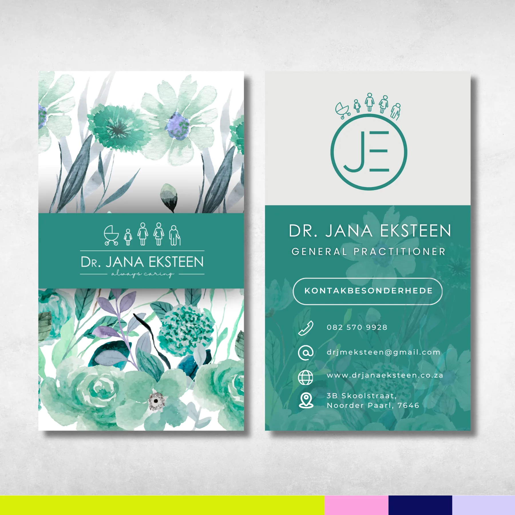 Dr Jana Eksteen brand stationery design