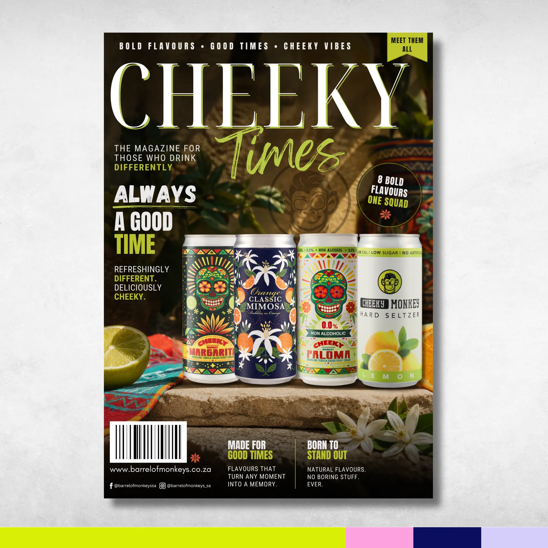 Cheeky Cocktails magazine cover design