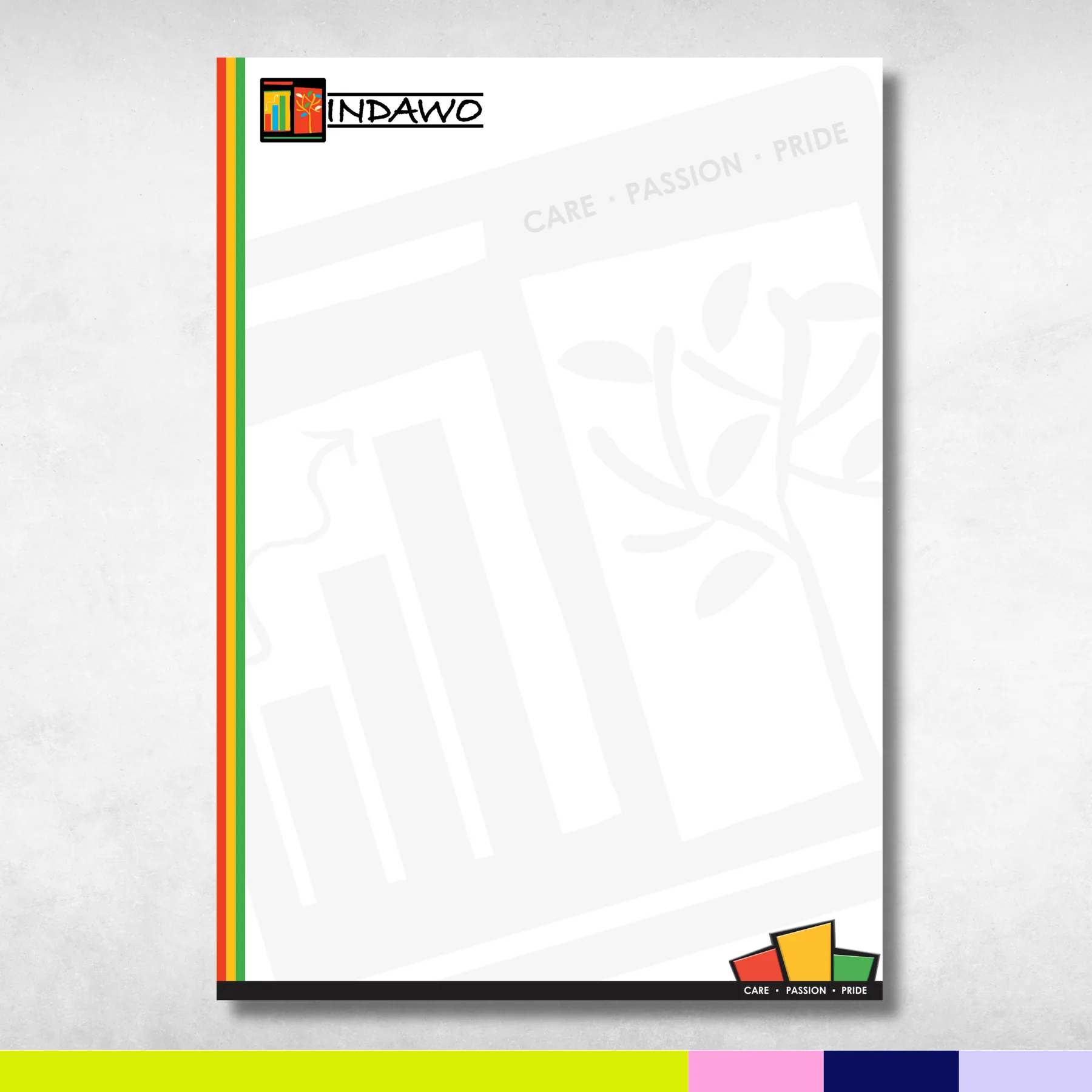 Indawo letterhead design