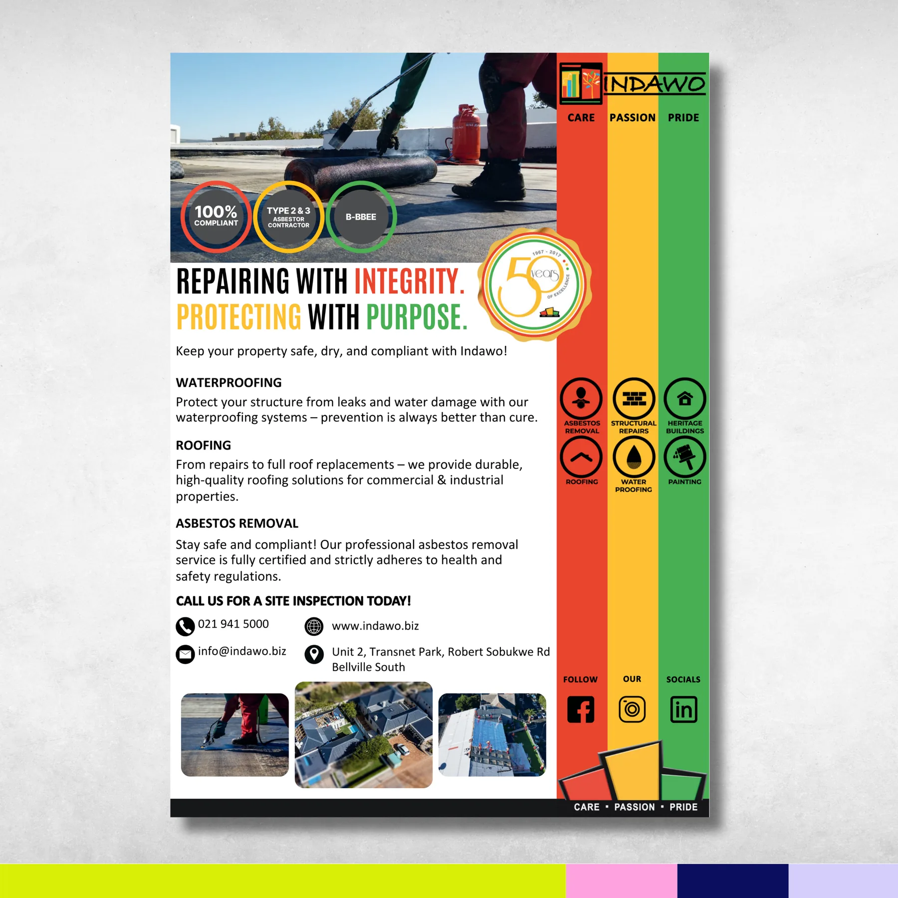 Indawo services brochure design